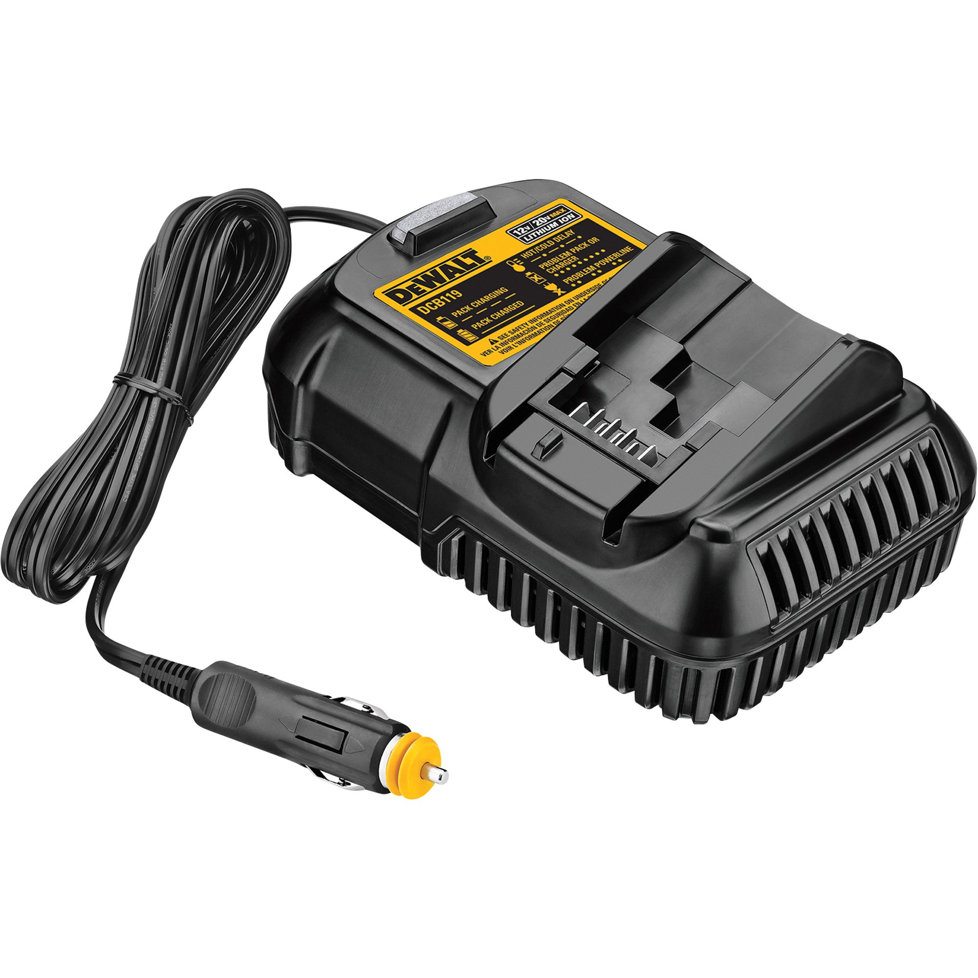 DEWALT 12V Max–20V Max Li-Ion Vehicle Battery Charger, Model# DCB119